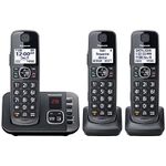 Panasonic Cordless Phone KX-TGE633M 3 Handsets - Metallic Black