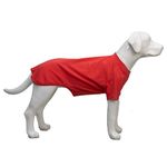 Lovelonglong Pet Clothing Dog Costumes Basic Blank T-Shirt Tee Shirts for Medium Large Dogs Lobster Pink XXXL