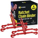 DC Cargo Heavy-Duty Ratcheting Chain Binder 5/16"-3/8", Load Binders with 5,400 lbs Working Load Limit - Chain Binders Ratcheting for Secure and Safe Transport (Pack of 4)