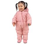 JAN & JUL Girls' Waterproof Insulated Baby Snowsuit, Windproof Puffer Winter Suit for Snow (Prairie Flowers, Size M)