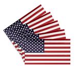 CANTENDO 5Pcs U.S.A Flag Decal Sticker - American Flags Reflective Vinyl Car Stickers - for Car Window Bumper Waterproof Sticker (2.5 x 4.5 Inch)