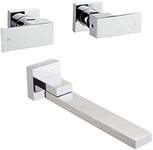 ACA International Square Bathroom Bath Swivel spout with1/4 Turn taps Chrome Watermark for Shower/Bath/SPA