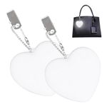 Lam-lord Purse Light Handbag Light, 2Pcs Heart Shape Bag LED Night Light with Automatic Sensor for Handbags Purse Accessories, Gifts for Women, Girls, Friends