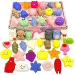 50 Pcs Mochi Squishy Toys for Kids Party Favor, Kawaii Animal Squeeze Toys Stress Relief Toys for Boys Girls, Classroom Prizes Goodie Bag Stuffers Birthday Gifts