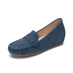 Remxi Womens Loafers Driving Oxfords Penny Moccasins Pumps Shoes Slip-On Boat Shoe Soft Smart Work Shoes Navy UK 6.5