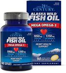 21st Century Alaska Wild Fish Oil Mega Omega-3 90 Enteric Coated Softgels