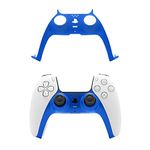 PSS PS5 Controller Faceplate Skin Custom DIY Replacement Shell Decoration Accessories, Grip Decorative Strip for Playstation 5 DualSense Controller with Removal Tool (Blue)