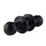 XFORT 63mm Black Antique Mortice Knob Set Unsprung, Black Door Knobs, Vintage Cast Iron Door Handles, Black Internal Door Handles, Black Antique Door Knob for Interior/Exterior Doors [1 Pair]