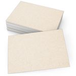 321Done Blank Rustic 4x6 Cards (Set of 50) - Thick, Heavy Cardstock - Make Invites, Greeting, Note, Thank You Cards - Plain Kraft for Writing, Stamping, Printing, Art - No Envelopes