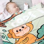 MOM CARE Fleece Winter Blanket for Newborn Baby Soft Warm Fluffy Single Layered Pack of 1 Green 0-2years