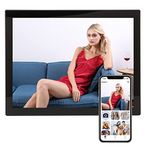 WiFi Digital Photo Frame, 15 Inch Electronic Picture Frame with FHD Touch Screen, Share Videos and Photos Instantly Via Frameo App, 16GB Internal Memory, Wall Mountable