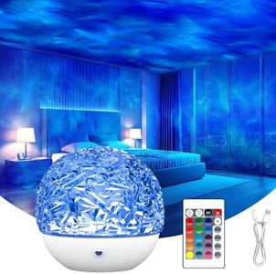 Fokky Galaxy Projector Star Projector, 16 Colors Ocean Wave Projectors, Sensory Lights Ocean Lamp with Remote Control, Night Light Projectors for Bedroom/Party/Game Rooms
