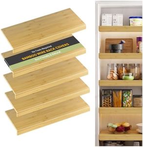 ClimbHope Wire Shelf Covers, Bamboo Wire Rack Covers for Pantry, Closet，Kitchen (5pcs, 40" W x 16" D, Natural)