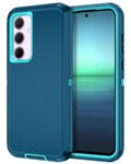 I-HONVA for Samsung Galaxy A35 5G Case Shockproof Dust/Drop Proof 3-Layer Full Body Protection [Without Screen Protector] Rugged Heavy Duty Cover Case for Galaxy A35 5G,Turquoise