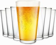 16 oz Pint Glasses (6 Pack) Tall Beer Glasses, All Purpose Clear Glass Tumblers for Cocktails, Beer, Juice, & Water, 16 Oz Drinking Glasses for Home Dinners, Bars, Pubs & Hosted Events