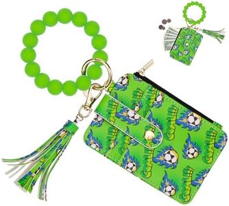 World Cup Soccer Coin Purse for Women, Card Holder Wallet with Wristlet Keychain, Soccer Football Game Day Wallet Small Change Purse Credit Card Holder, Sports Fan Accessories Gifts for Women Men Kids
