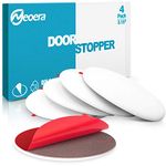 Neoera Door Stopper Wall Protector (White 4 Pack 3.15") Rubber Door Handle Bumper, Wall Protectors with Premium Self Adhesive Sticker for Protecting Wall