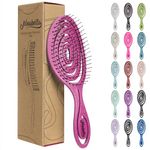 Ninabella Detangling Hair Brush for Women & Men - Does not Pull, Removes Tangles, Brushes for Straight, Curly & Wet Hair - Detangle Brush - Unique Spiral Hairbrush, Pink
