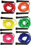 DON Skipping Rope Jumping Fitness Boxercise Plastic Handle Nylon Rope Gym Exercise 3m/10ft Pack of 6