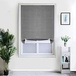 Temporary Window Blinds Cordless, Self Adhesive Pleated Paper Blinds Window Shades Blackout Blinds for Windows Doors Non-Woven Fabric No Drill Blinds for Home Office