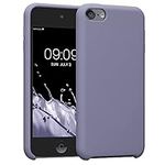 kwmobile TPU Silicone Case Compatible with Apple iPod Touch 6G / 7G (6th and 7th Generation) - Case Soft Flexible Protective Cover - Soft Blue Lavender