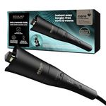 REVAMP Hollywood Curl Auto-Rotate Ceramic Hair Curler - Ceramic, Ionic Barrel, Tangle Free Waver, Curling Iron Tong for Tight Curls, Beach Waves - Rotating Styler, Wavy Hair Curler