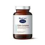 BioCare Calm Complex | Lemon Balm, L-Theanine, Holy Basil & Magnesium Glycinate for Mental Health, Relaxation & Sleep - 60 Capsules