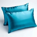 Coolbeds Satin Silk Pillow Cover for Hair and Skin-with Satin Scrunchies for Women Stylish|Satin Pillow Covers for Hair and Skin 2Pack|Silk scrunchies for Women 3Pack|Silk Pillow Case