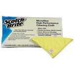 3M Scotch Brite Professional Lint & Scratch Free Microfiber Cleaning Cloth - 350 GSM, Multipurpose Use for Glass, Metal, Wood, Superior Stain Removal Wipe Cloth 36 Cm X 36 Cm, (Yellow, Packs of 10)