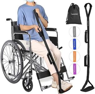 39 Inch Long Rigid Leg Lifter with Padded Loops for Hands and Feet,Leg Lifter Strap Hip&Knee Replacement Surgery Recovery Kit,Foot Lifter Easily Get in and Out of Bed,Car,Wheelchair