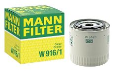 MANN-FILTER Paper Oil Filter, W 916/1, Spin-on filter, For Passenger Cars, 9.5 cm (height), 93.0 mm (diameter), 252.24 g (weight), Replacement Part, White