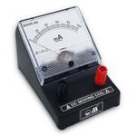 OM® Meters EDM-80 Desk Stand Analog 0-100mA DC Milli Ammeter | Ampere Meter | Meter For Educational purpose | Black