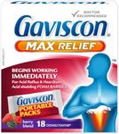 Gaviscon Max Relief Portable Tablets - 18 Count - Chewable Foaming Antacid Tablets for Day and Night Heartburn Relief, Acid Reflux and GERD Relief, Berry Blend - Free of Aluminum, Lactose and Gluten