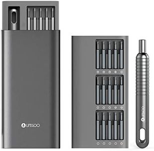 LIFEGOO Screwdriver Set, 31 in 1 Small Screwdriver Set, with 30 S2 Steel Bits Mini Screwdriver Magnetic Repair Tool Kit for Eyeglasses, Watch, Phone, Laptop, Macbook, PC, Camera, PS4, Toys