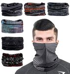 6PCS Outdoor Magic Headband Elastic Seamless Bandana Scarf UV Resistence Sport Headwear (Gray)