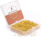 BEADNOVA 5mm Jump Rings for Jewelry Making Gold Open Jump Rings for Earrings and Keychains (1200Pcs)