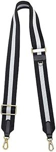 nuoku Purse Straps Replacement Crossbody Straps for Purses Straps for Handbags Luggage Straps, Black & White