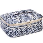 Travel Makeup Bag Large Cosmetic Bag Make up Case Organizer for Women (Elephant)