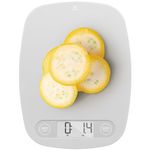 Digital Kitchen Scale / Food Scale - Ultra Slim, Multifunction, Easy to Clean, Large Display (grey)