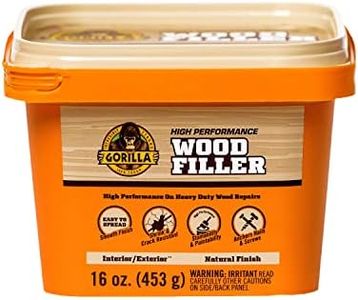 Gorilla All Purpose Wood Filler, 16 Ounce Tub, Natural (Pack of 1)