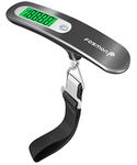 Digital Luggage Scale, Fosmon Stainless Steel Backlight Lcd Display Digital Hanging Luggage Weight Scale, Up To 110Lb with Tare Function - Silver