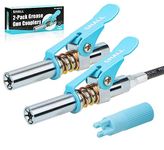 SHALL Grease Gun Coupler 2Pcs, Quick Release & Strong Locking Grease Gun Couplers w/Grease Fittings Cleaner, 10000 PSI High Pressure Grease Gun Tips, Fit All Grease Guns 1/8" NPT Grease Fittings