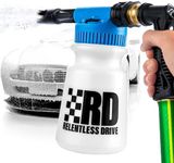 Relentless Drive Car Wash Foam Gun - Foam Cannon Garden Hose - Foam Sprayer Exterior Care Products - Spray Foam Gun Car Wash Kit - Foam Blaster for Snow Foam - Car Accessories for Men