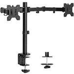 VIVO Dual Monitor Desk Mount, Heavy Duty Fully Adjustable Stand, Fits 2 LCD LED Screens up to 30 inches, Black, STAND-V002