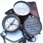 MARY NAUTICAL- Grow Old Along with Me Anniversary Compass Gift for Him or Her, Romantic Gift Ideas for Husband or Wife, Wedding Anniversary Decorations, Our Wedding for Men