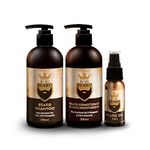 BE MY BEARD Beard Shampoo/Conditioner and Face Moisturiser Oil Complete Triple Pack