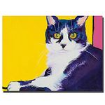 Trademark Fine Art Simon by Pat Saunders-White Canvas Wall Art, 14x19-Inch