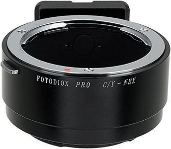 Fotodiox Pro Lens Mount Adapter - Contax/Yashica (CY) SLR Lens to Sony Alpha E-Mount Mirrorless Camera Body