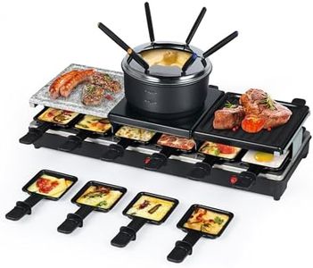 Saenchue Raclette Table Grill - Indoor Electric Grill Griddle - Nonstick Extra Large Reversible 4-In-1 Outdoor Dishwasher Safe with Cheese 12 Paddles 12 Spatulas for 12 Person, FD-12