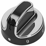 Spares2go Hob Control Switch Knob Compatible with Stoves Fits New World Oven Cooker 444442687 (Black/Silver)